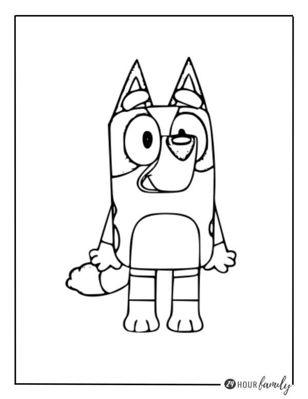 free coloring pages the bluey show
