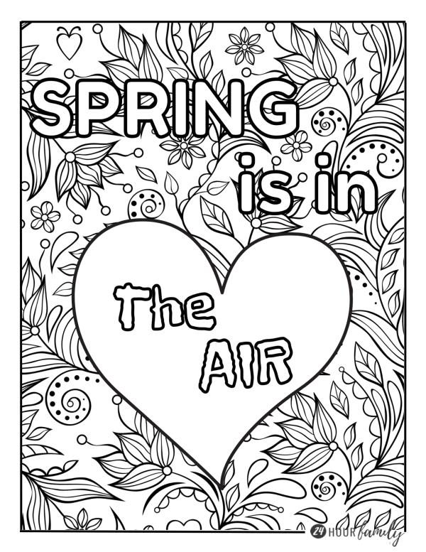 spring is in the air coloring page
