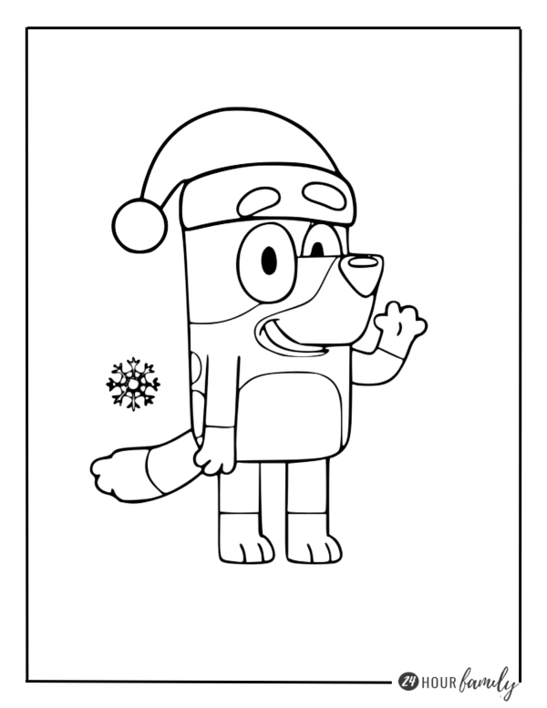 christmas bluey coloring pages