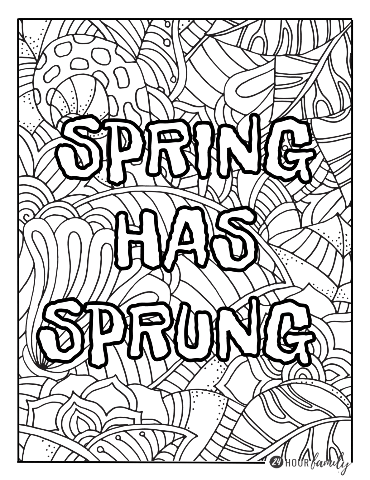 Free Easy Spring Coloring Pages for Kids and Adults (53 Printables)