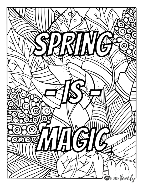 spring is magic coloring page
