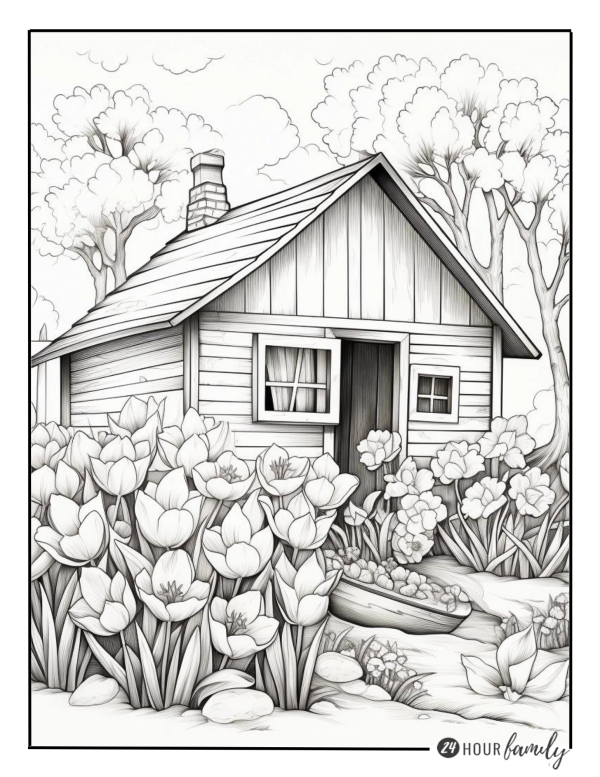 garden flower coloring pages