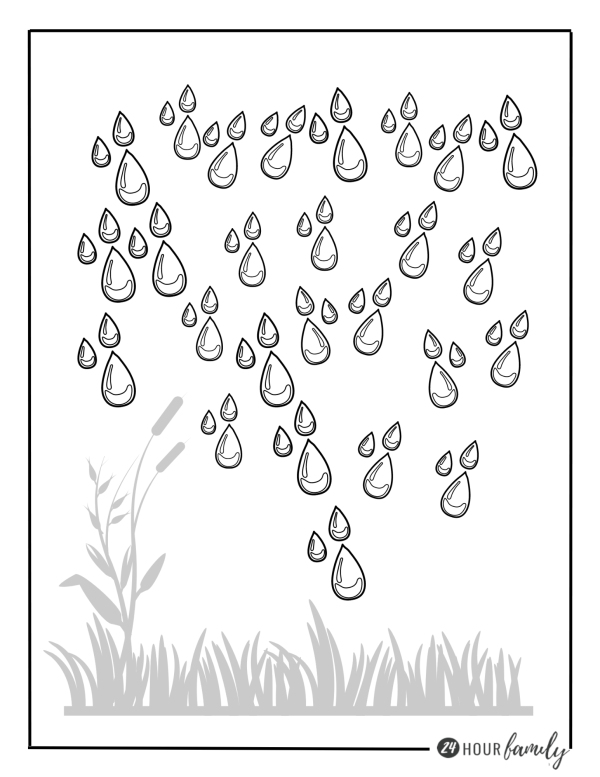 singing in the rain coloring pages