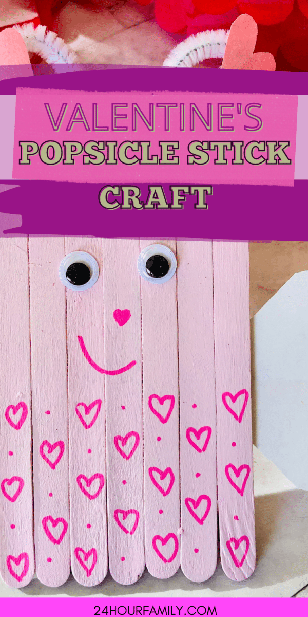 love bug popsicle stick craft for preschool, school aged learners