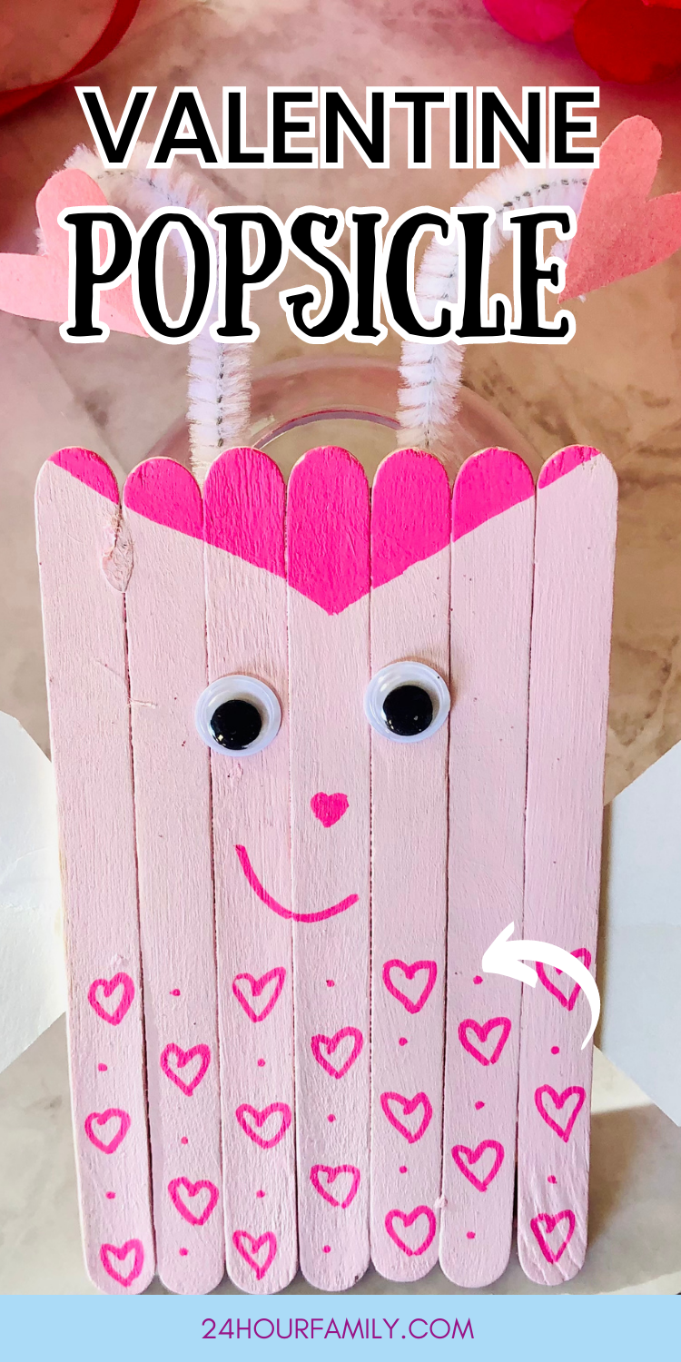 Lady Bug Popsicle Stick Valentine’s Craft