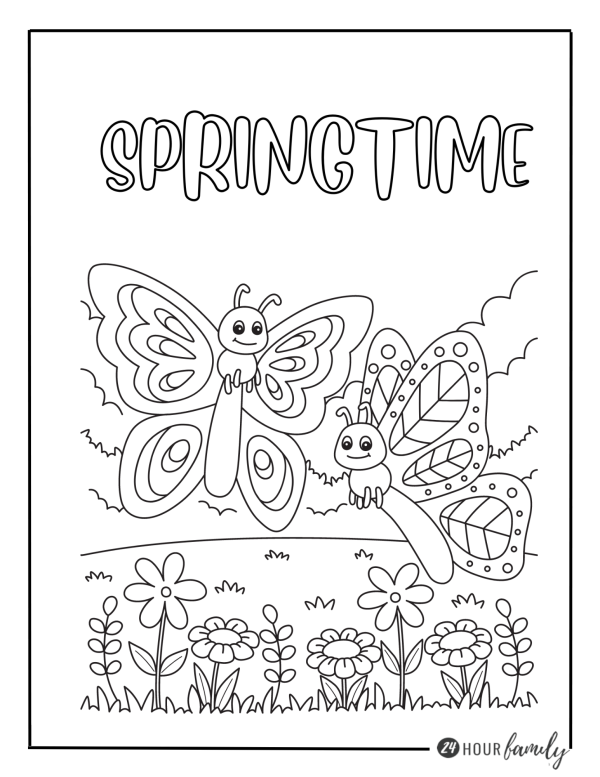 springtime coloring pages