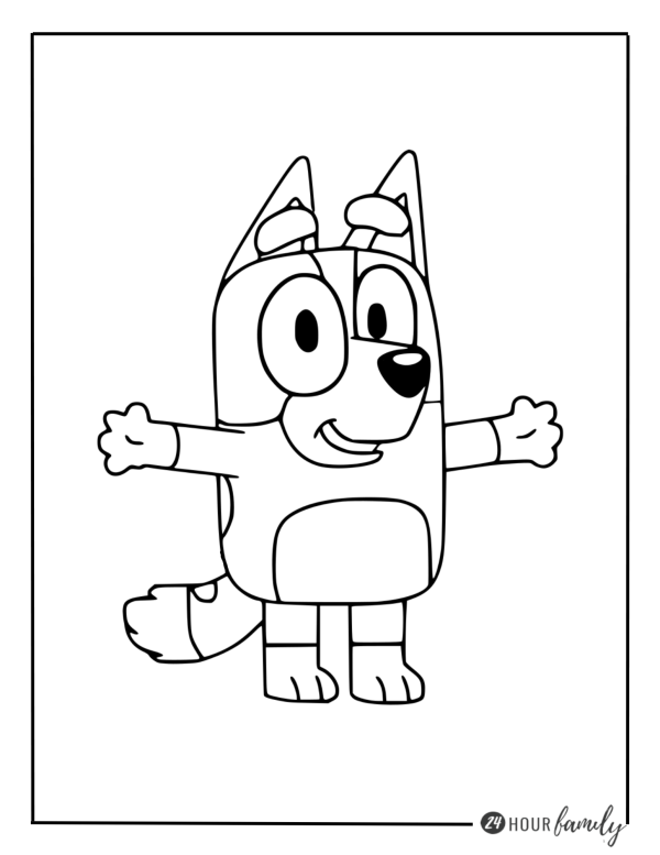 Bluey birthday day party free coloring pages