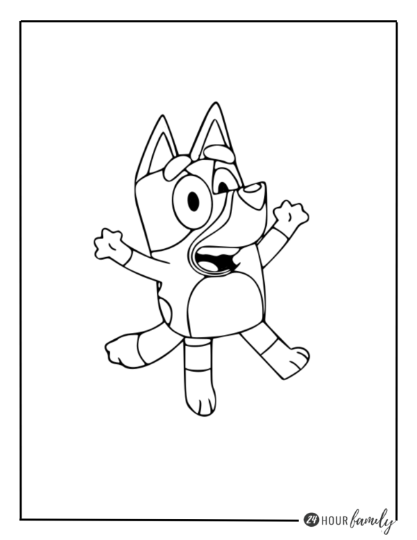 Bluey and bingo free printable coloring pages for preschoolers, school aged students