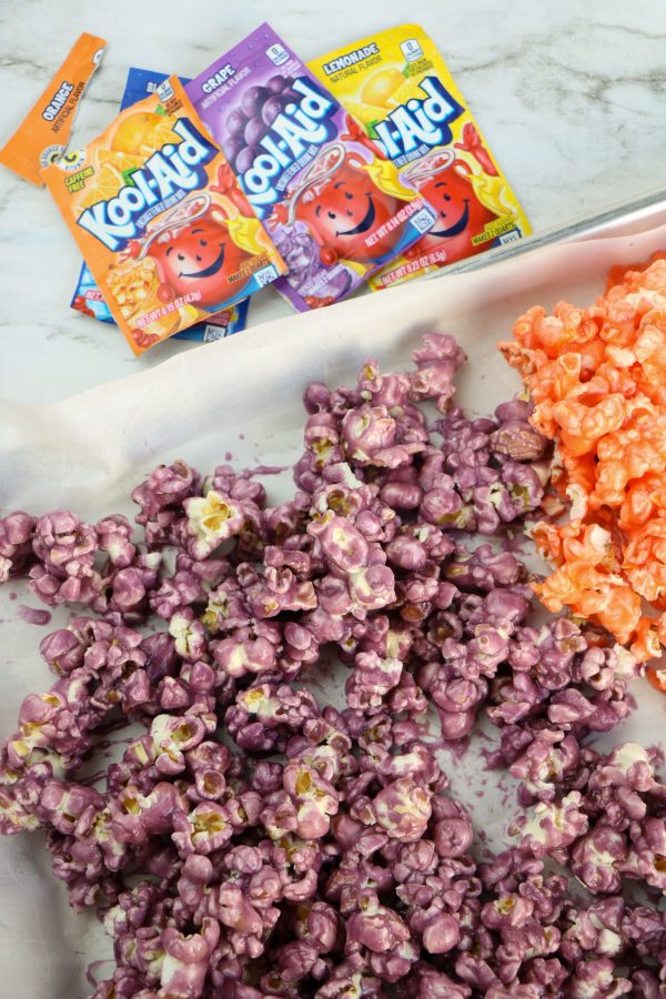 colorful and tasty treat Kool-Aid Popcorn Recipe a fun craft for kids