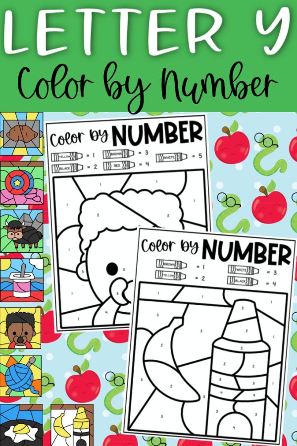 Letter Y Color By Number interactive and fun way of coloring activity for children