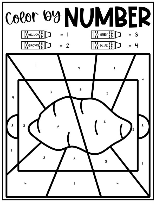 yam from Letter Y Color By Number interactive and fun way of coloring activity for children