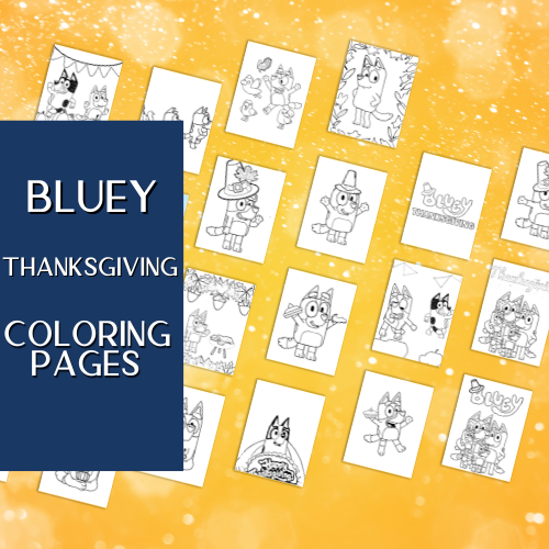 Bluey Thanksgiving Coloring Pages