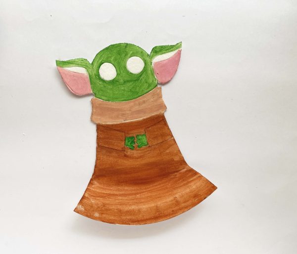 baby Yoda paper plate craft