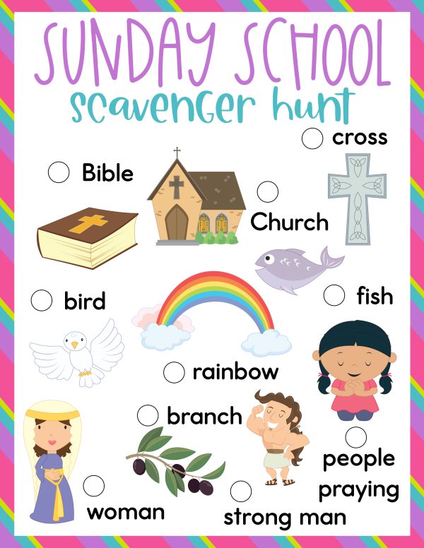 children's church activities free printable children's church scavenger hunt