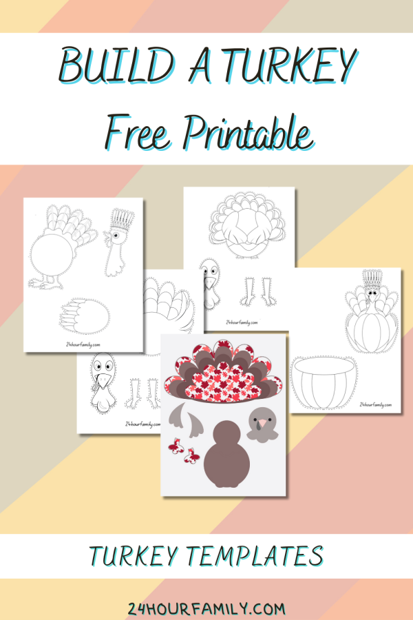 free printable build a turkey coloring pages
