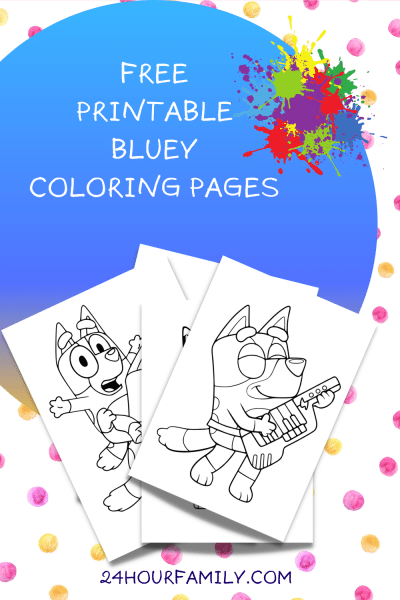 30 Bluey Coloring Pages (Free Printable) - 24hourfamily.com