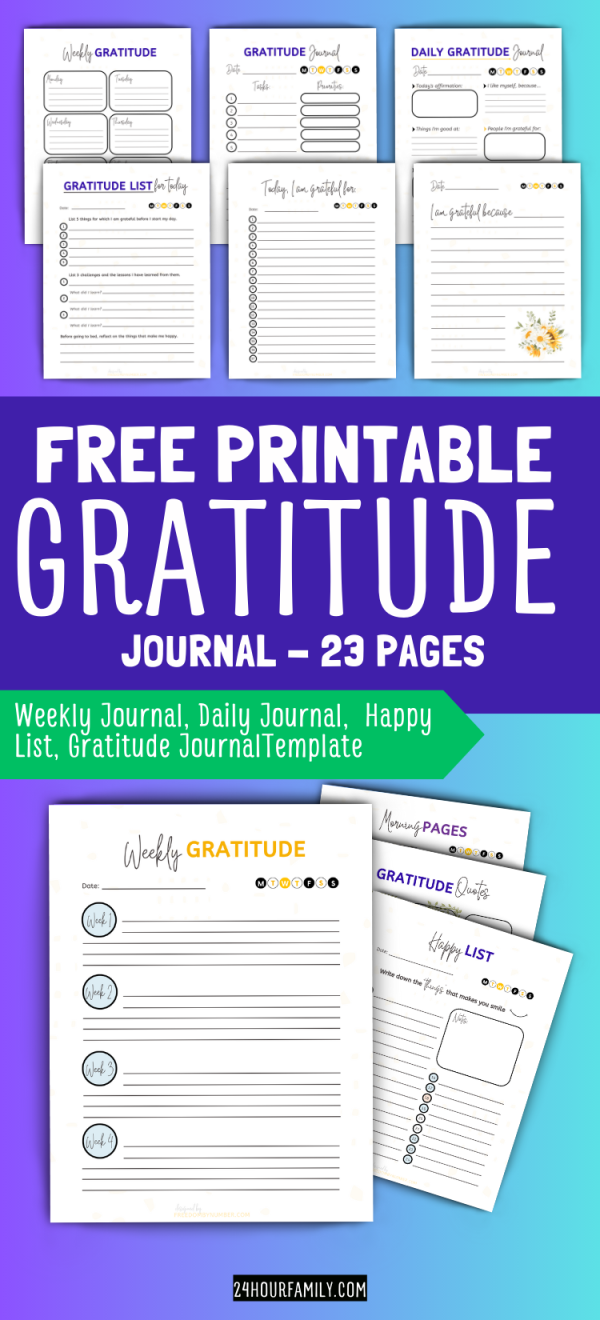 free printable gratitude journal template printable free pdf download