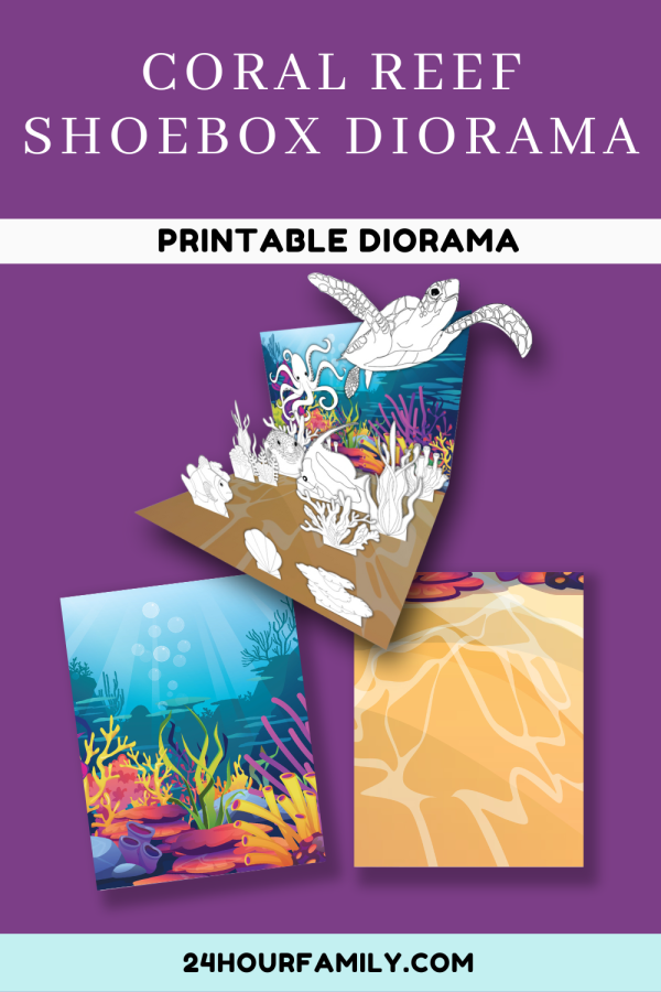 Coral Reef Shoebox Diorama printable pdf