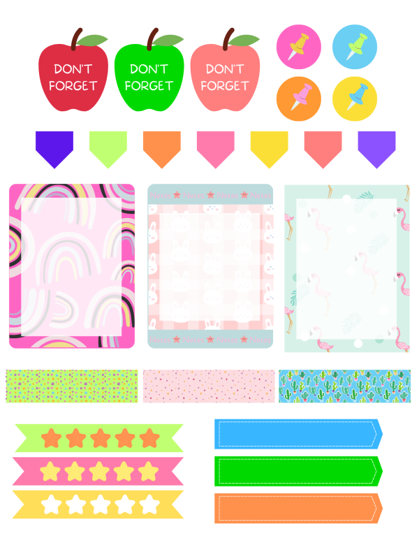printable sticker pages reminder stickers 