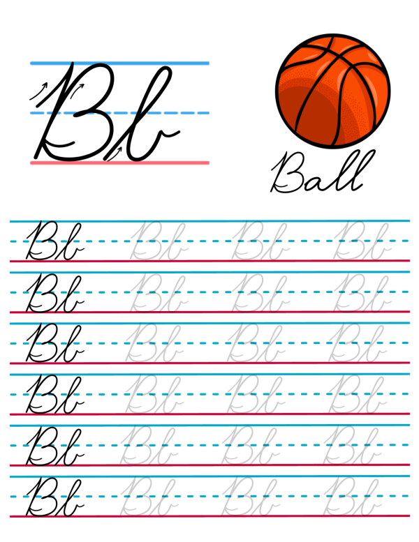uppercase and lowercase practice worksheets letter b