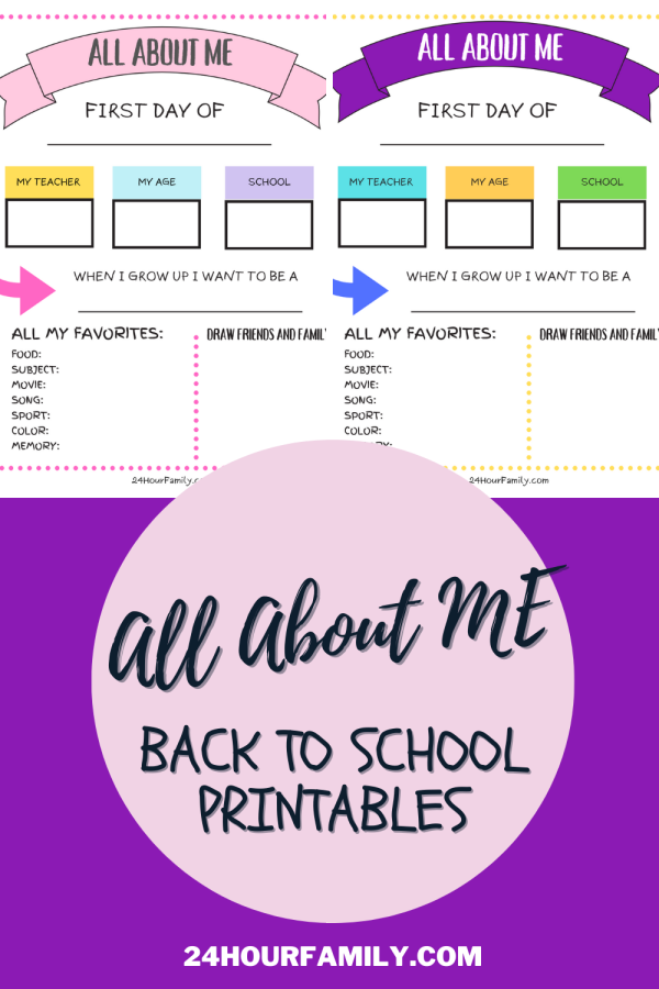 all about me worksheet for homeschool students
