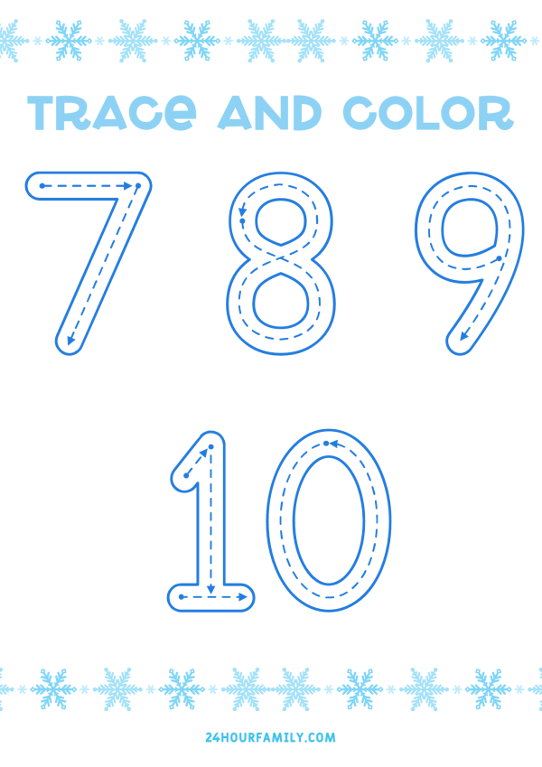 trace and color worksheet for preschoolers, pre-k, kindergarten