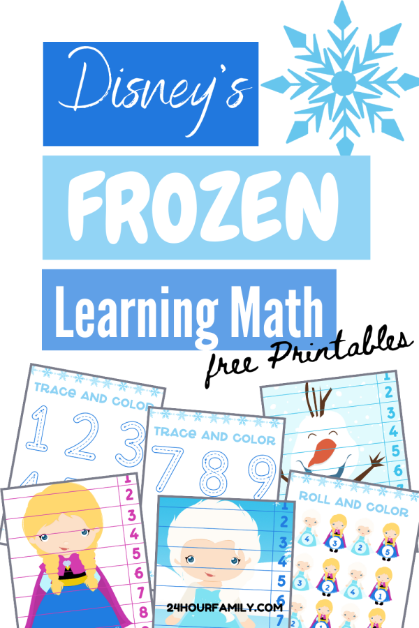 free frozen learning math tracing math printable pdf