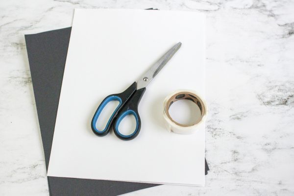 supplies needed to make a darth vader mask construction paper scissors tape darth vader template