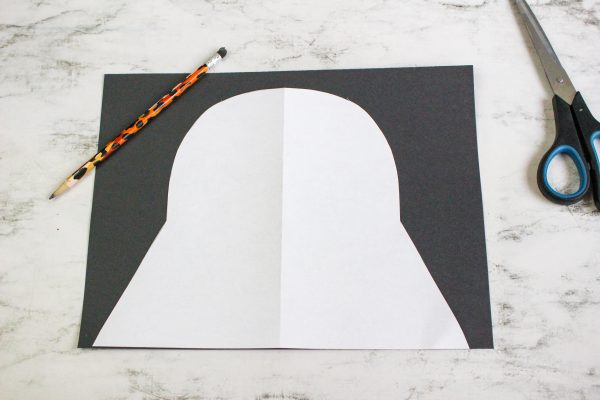 cutting out the darth vader mask