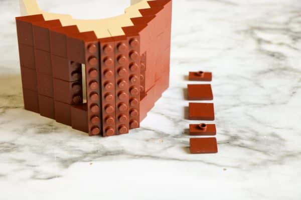 how to build a simple lego nativity scene with a lego manger, a lego stable to hold baby Jesus and a Lego baby Jesus
