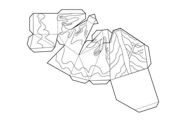 black and white cut out from Volcano Printable Template Science Projects a hands on learning for children