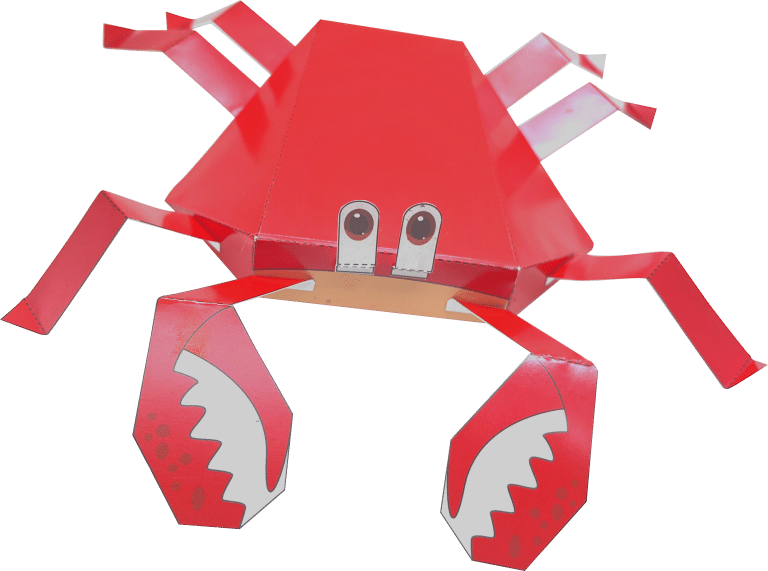 3d crab craft printable