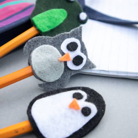 how to make an animal pencil topper shaped like a penguin