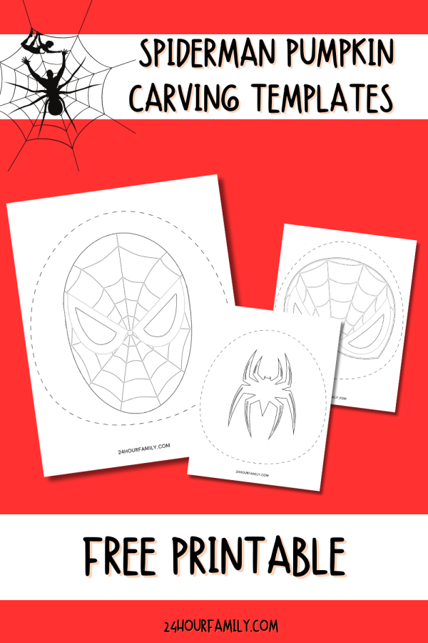 spiderman pumpkin carving templates free printables 