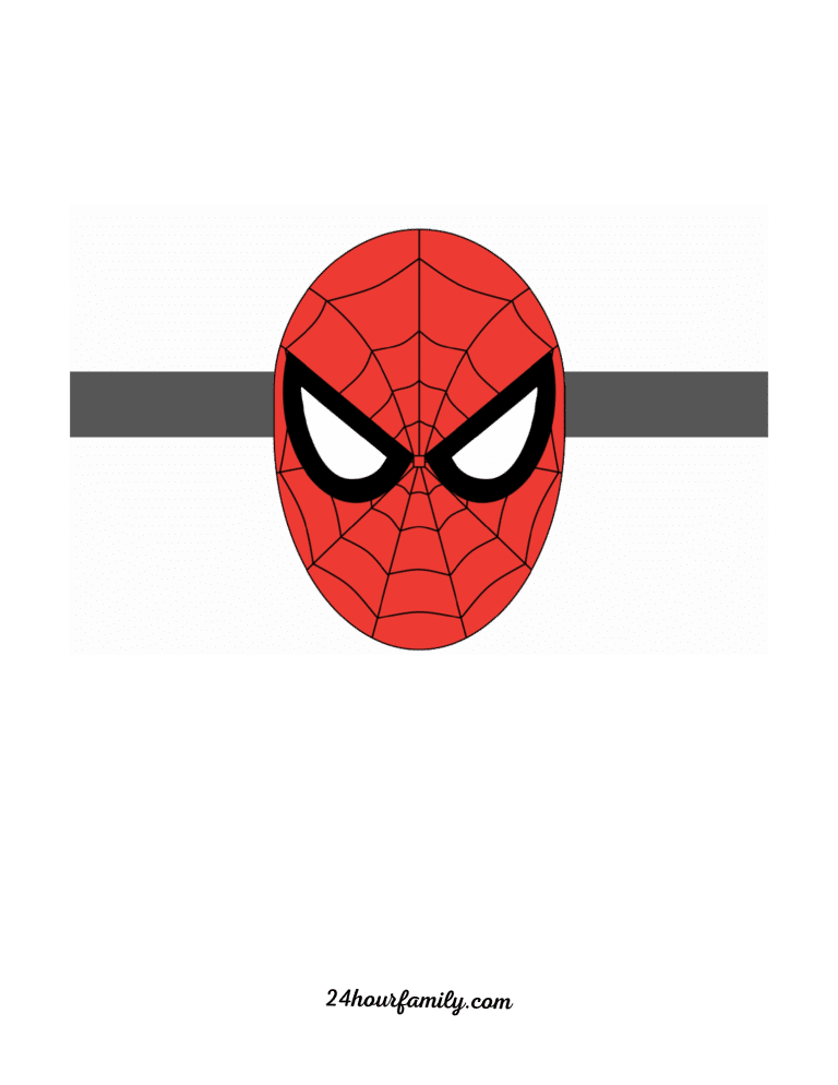 Elf on the Shelf Spiderman Mask (Free Printable) - 24hourfamily.com