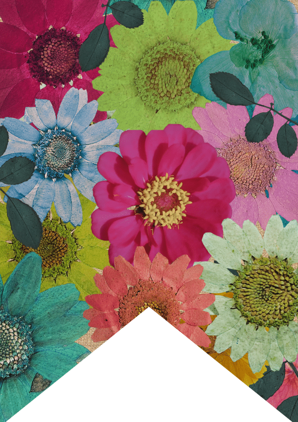 floral banner printable garden banner