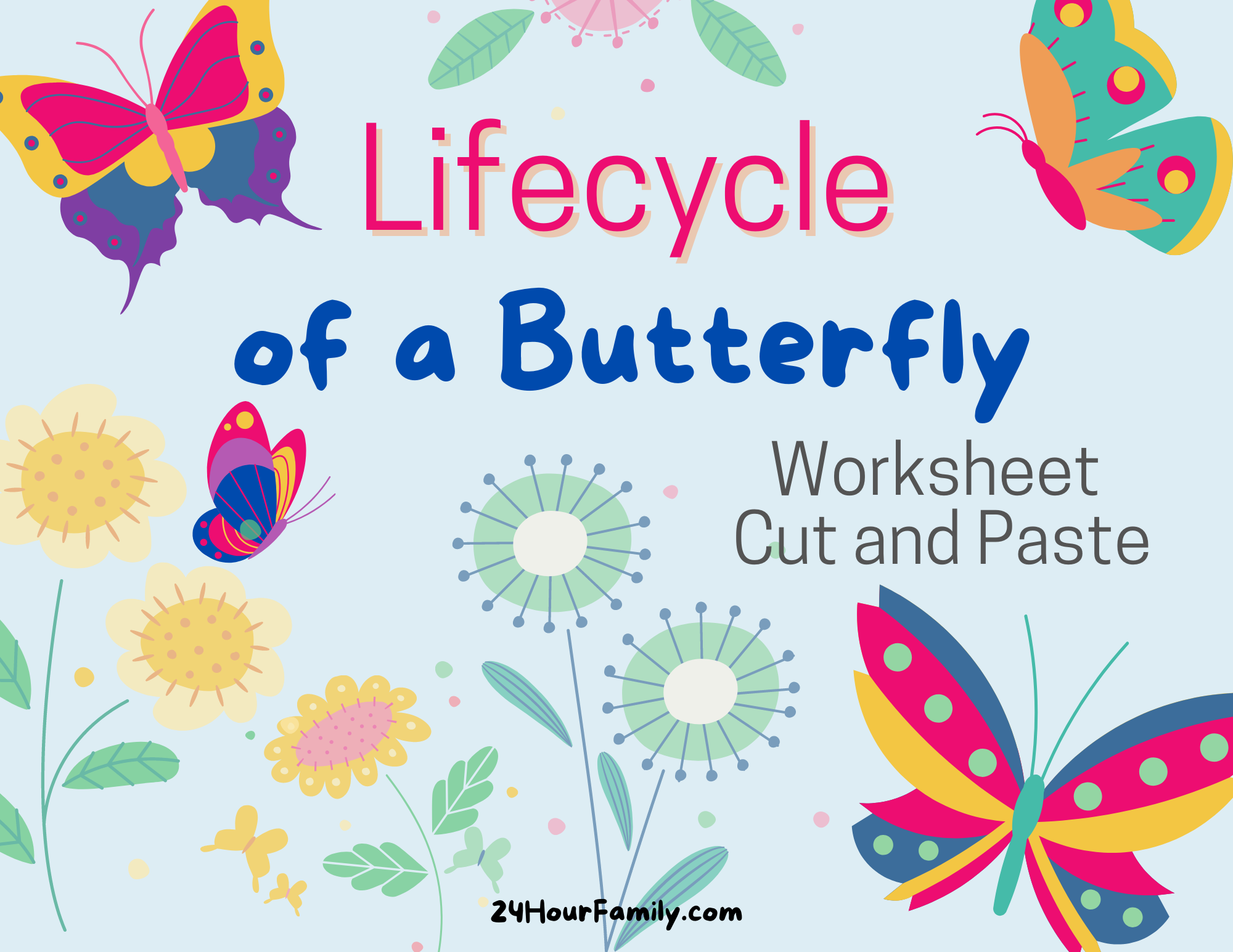Life Cycle of a Butterfly Cut and Paste Worksheet