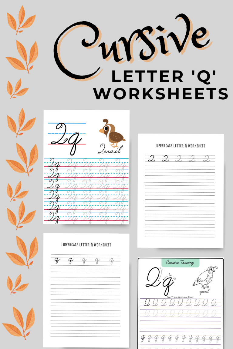 Cursive Q Worksheet (Free Printable) » 24hourfamily.com