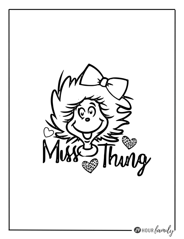 Miss thing Dr Seuss coloring pages