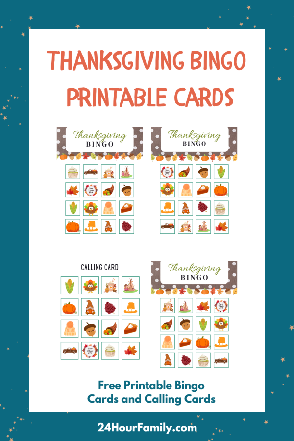 thanksgiving bingo printable cards