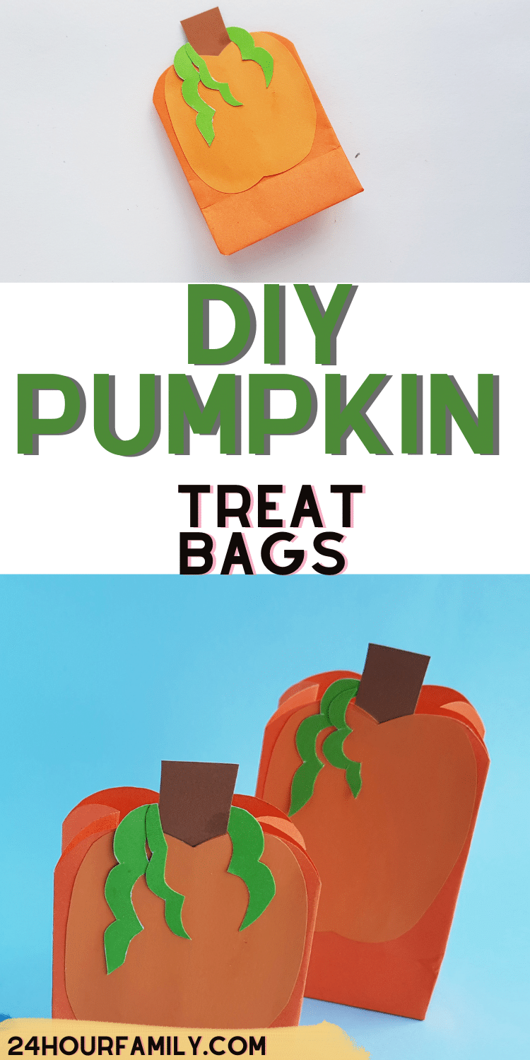 Easy DIY Pumpkin Treat Bags (Free Pumpkin Template) - 24hourfamily.com