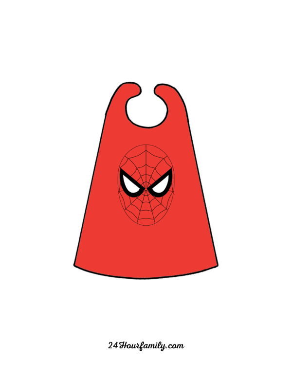 printable Spiderman cape for elf on the shelf