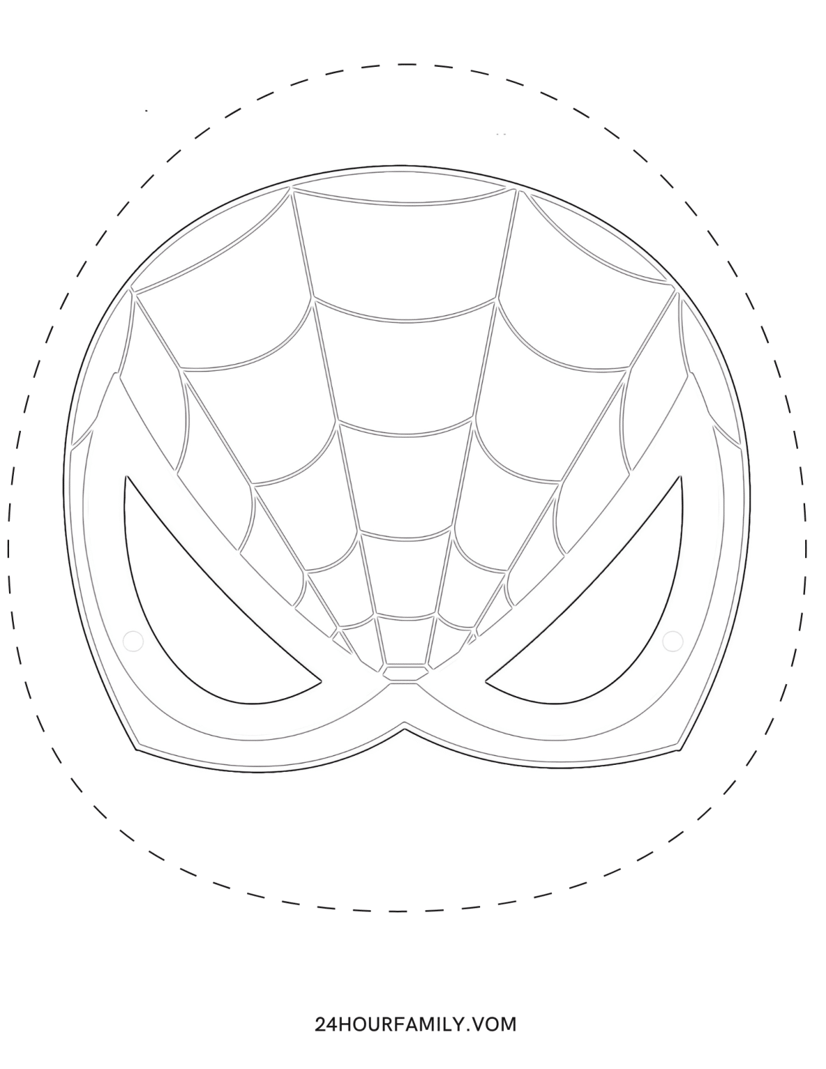 Spiderman Pumpkin Stencil Printable - 24hourfamily.com