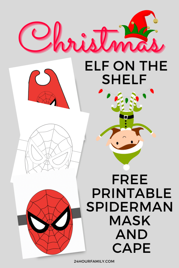 christmas elf on the shelf Spiderman printables
