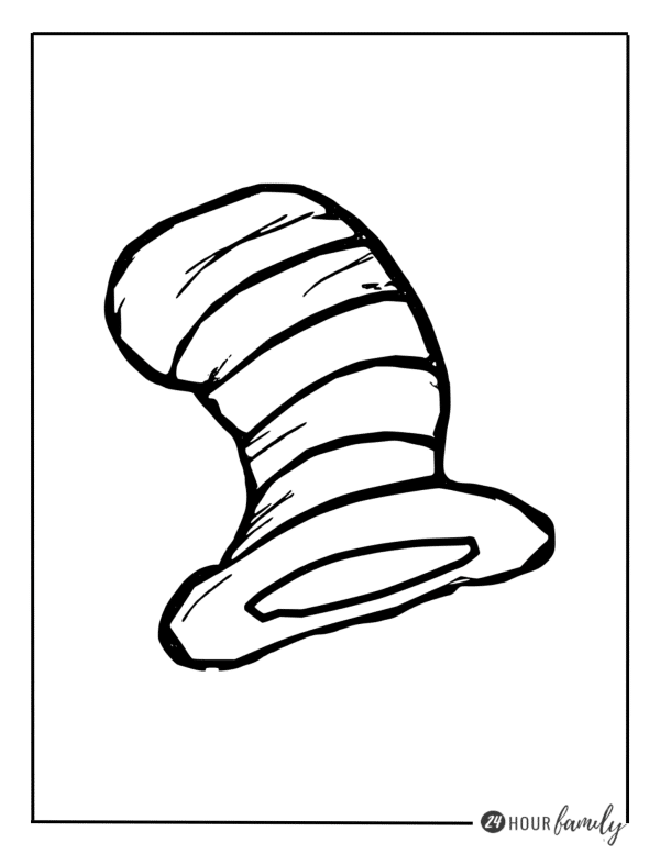 Cat in the hat coloring pages