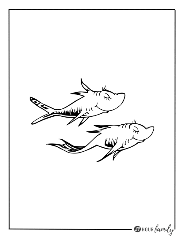 one fish two fish coloring pages read across America week coloring pages