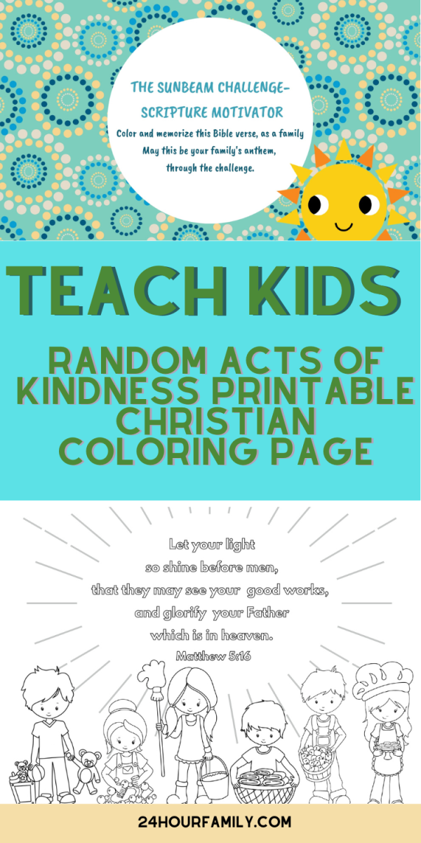 teach kids about random acts of kindness printables