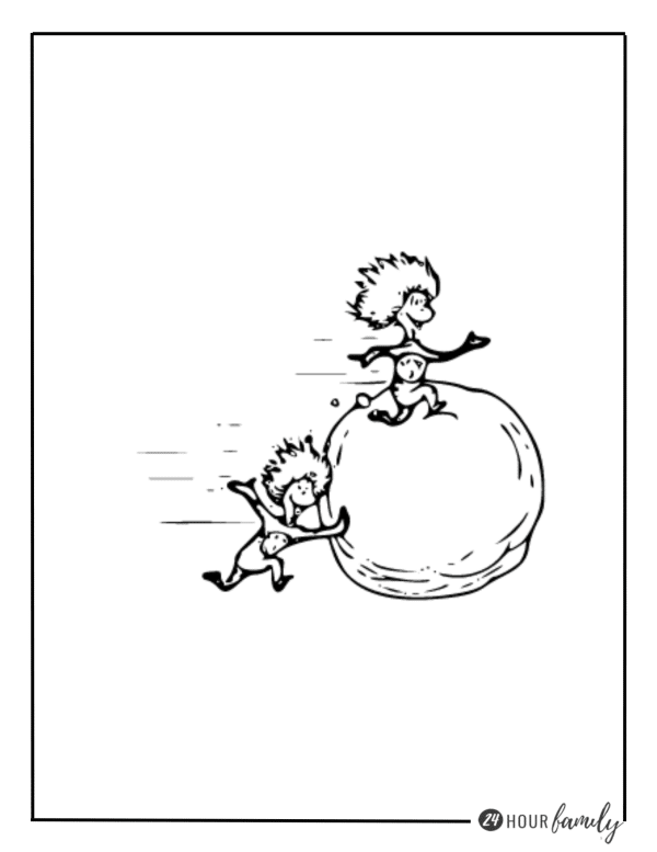 thing 1 and thing 2 coloring pages free
