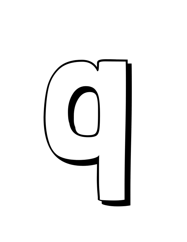 lowercase letter q template