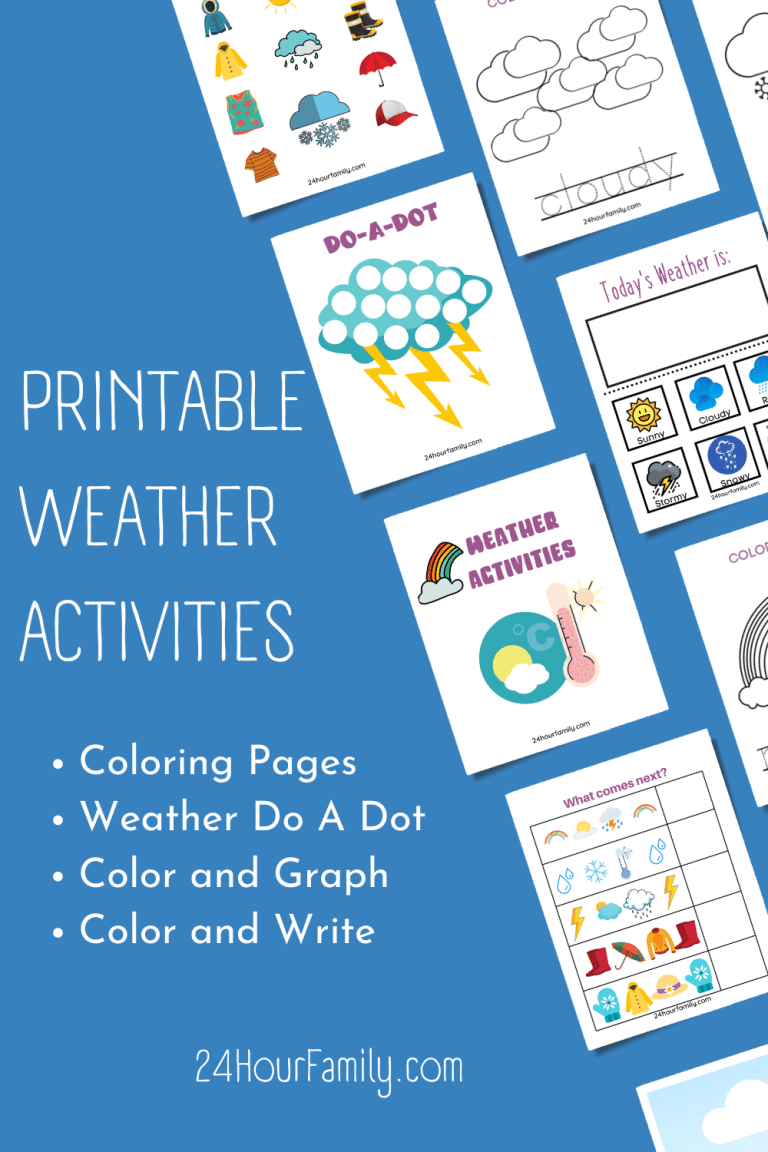 Printable Weather Worksheets for Kindergarten » 24hourfamily.com